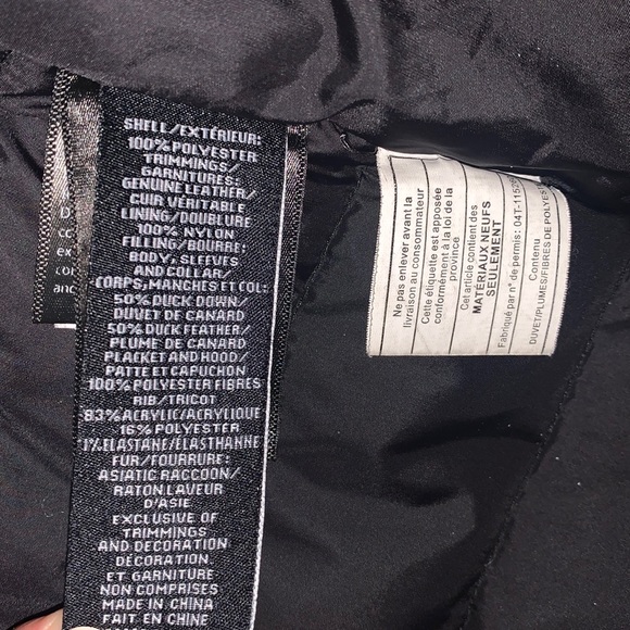 RUDSAK ATELIER NOIR Womens Black Down Jacket w Fur Trim - Picture 10 of 10